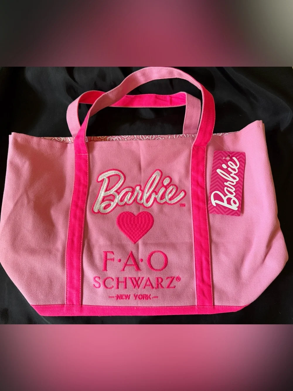 NWT FAO Schwarz Barbie Tote Bag